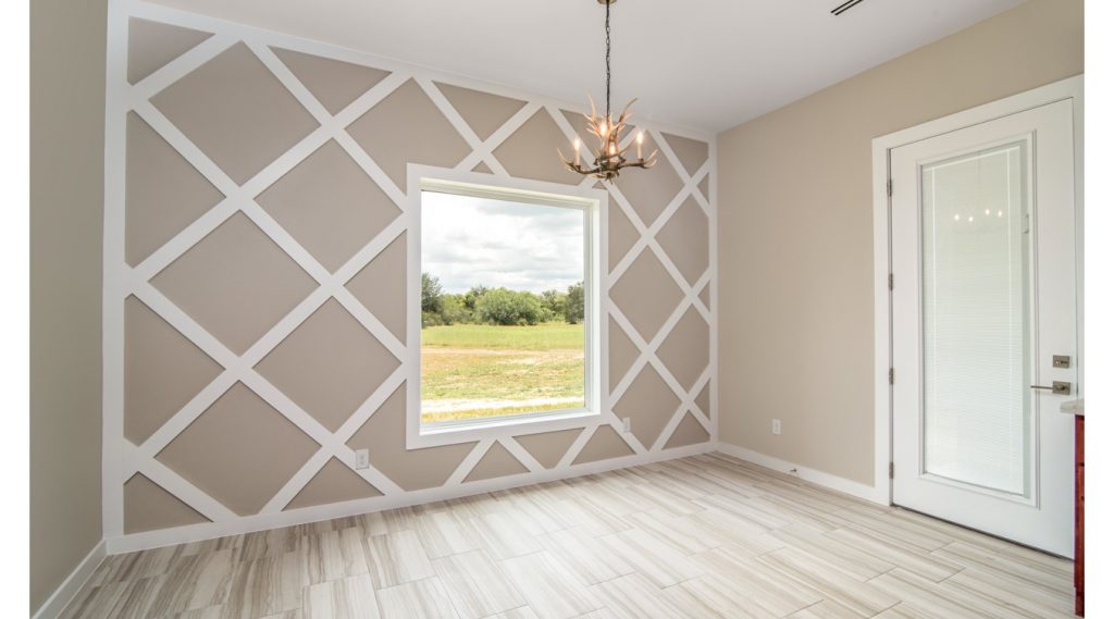 Large window illuminating home entrance