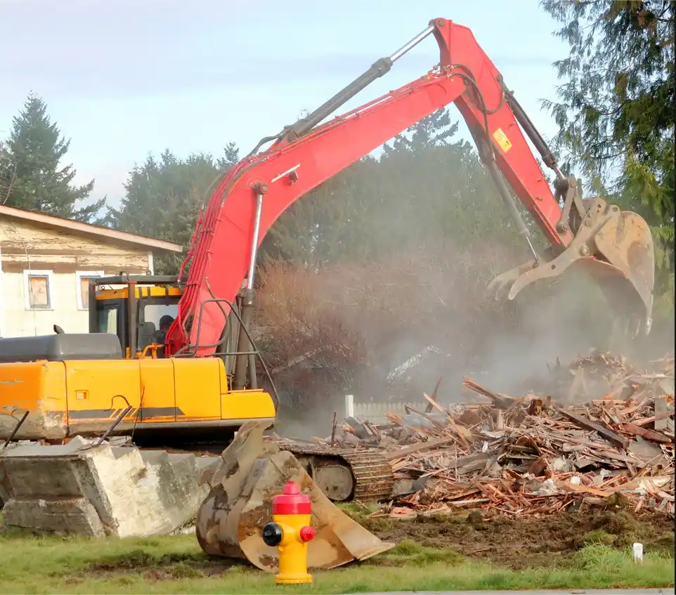 Tear down machine truck for demolition and construction 