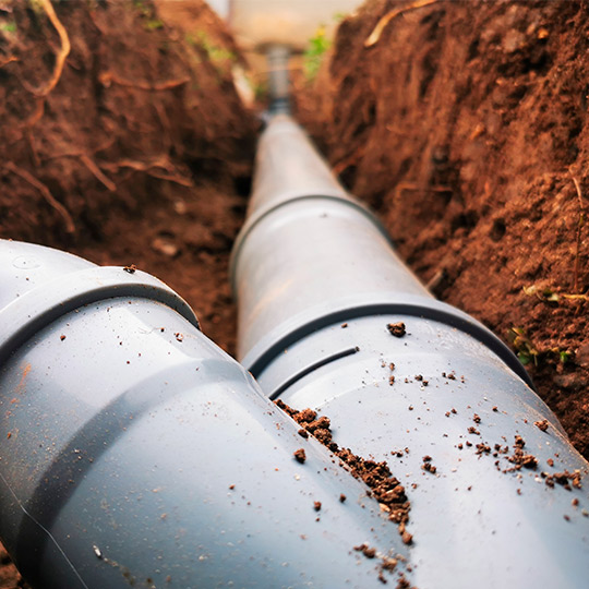 pluvial water excavation and construction